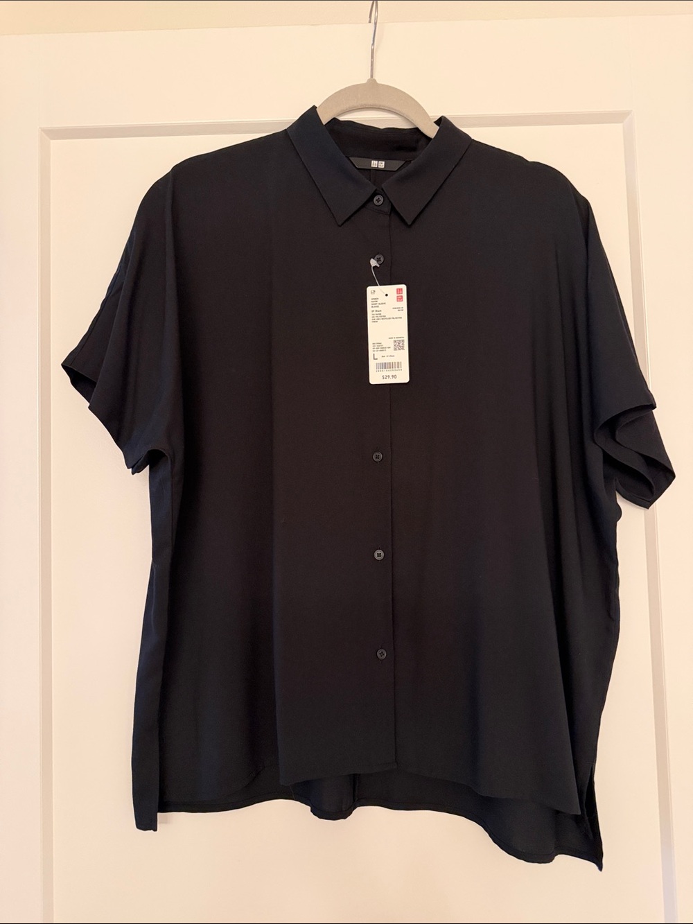 Uniqlo rayon short sleeve blouse